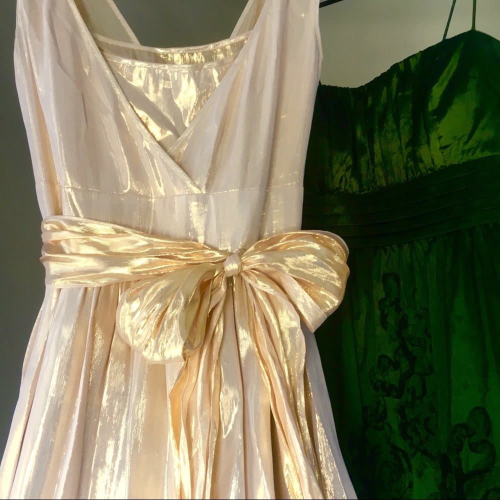 Calvin Klein Gold Silk Dress